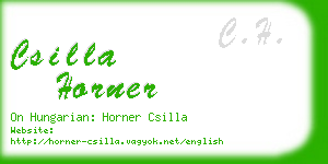 csilla horner business card